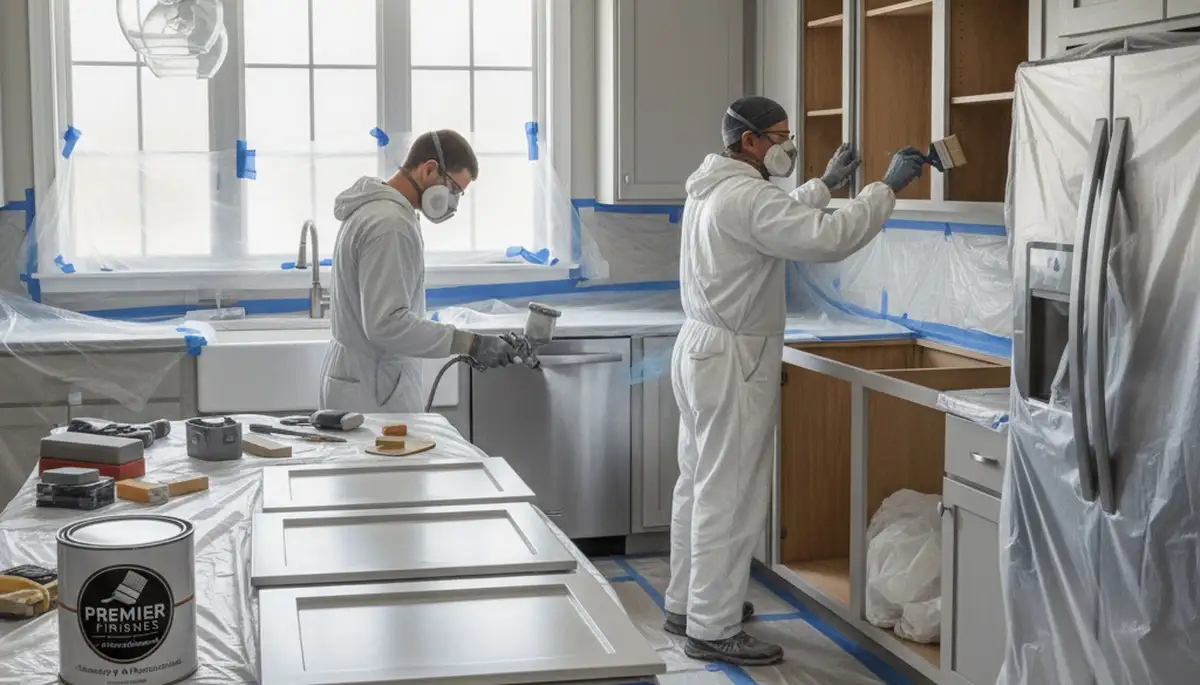 Staten Island, NY cabinet painting service for kitchens and bathrooms with durable, moisture-resistant finish