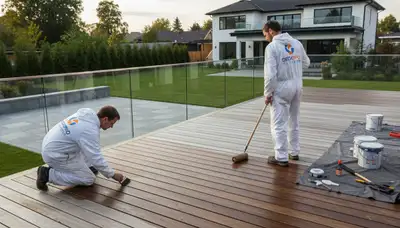 Staten Island, NY deck painting service protecting wood decks with durable weather-resistant finish