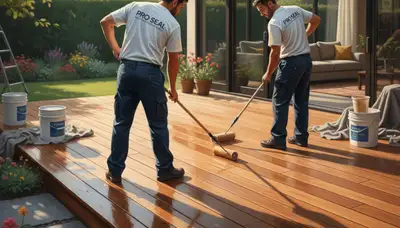 Staten Island, NY deck sealing service by painting pros protecting wood from humidity and salt air