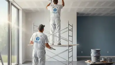 Staten Island, NY drywall repair by Paint Pros for smooth wall crack and water stain fixes