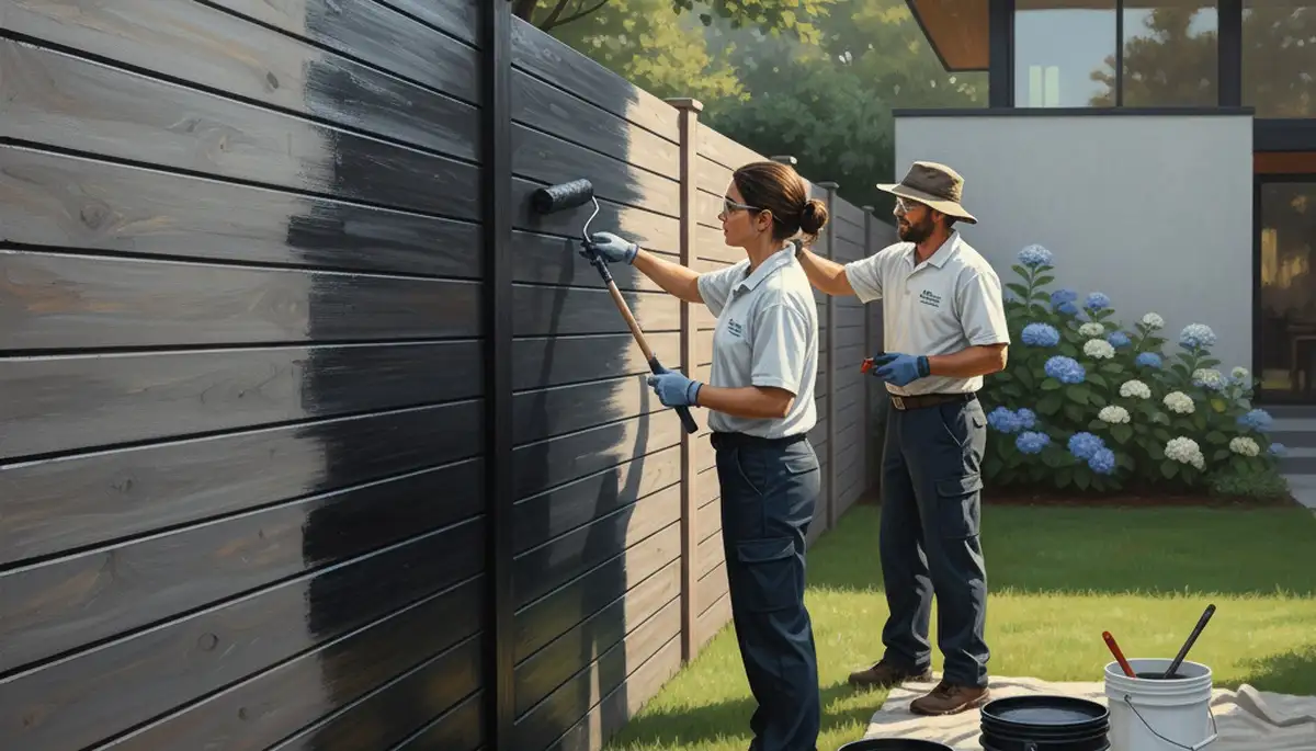 Staten Island, NY fence painters refreshing wood and metal fences for weather protection