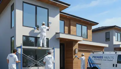Staten Island, NY house painters applying exterior paint on a home for coastal weather protection