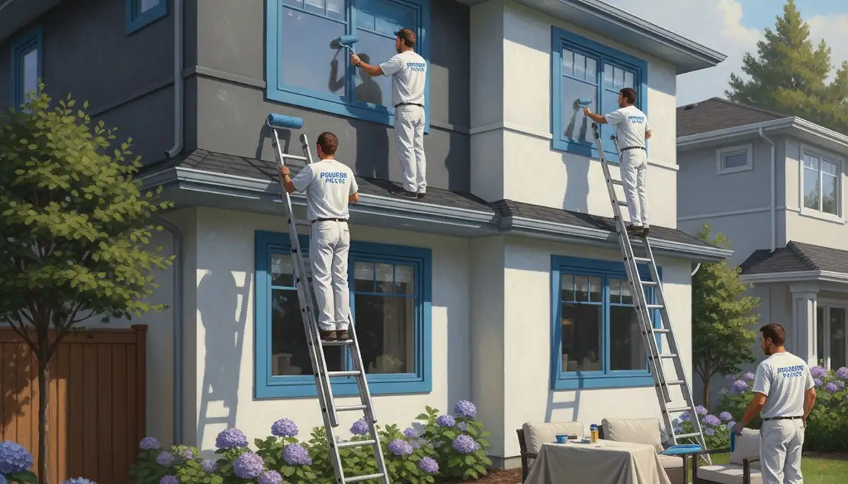Staten Island, NY house painters painting a home exterior for coastal weather protection