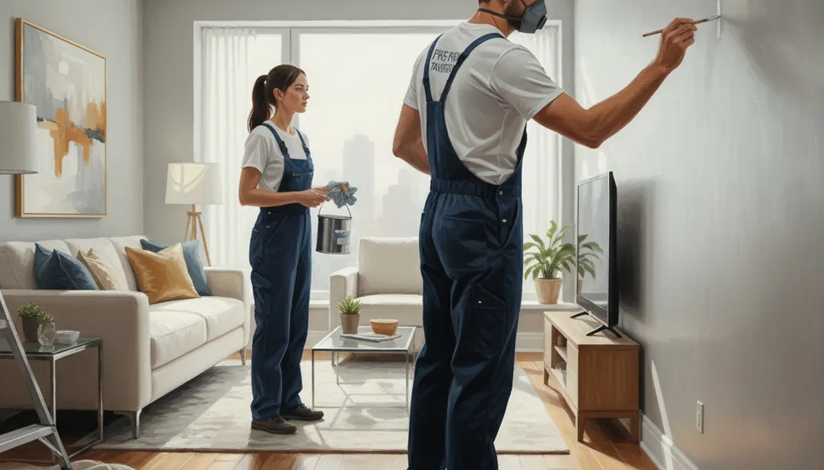 Staten Island, NY painter applying paint touch-ups for a clean, professional finish