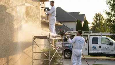 Pressure cleaning service for exterior surfaces in Staten Island, NY by Staten Island Paint Pros
