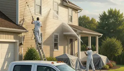 Vinyl siding pressure cleaning in Staten Island, NY for a cleaner, brighter home exterior
